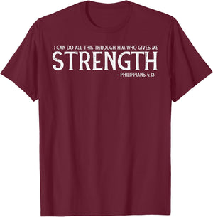 I Can Do All Things Strength Jesus Philippians Women Men Kid T-Shirt - T-Shirt | Maroon