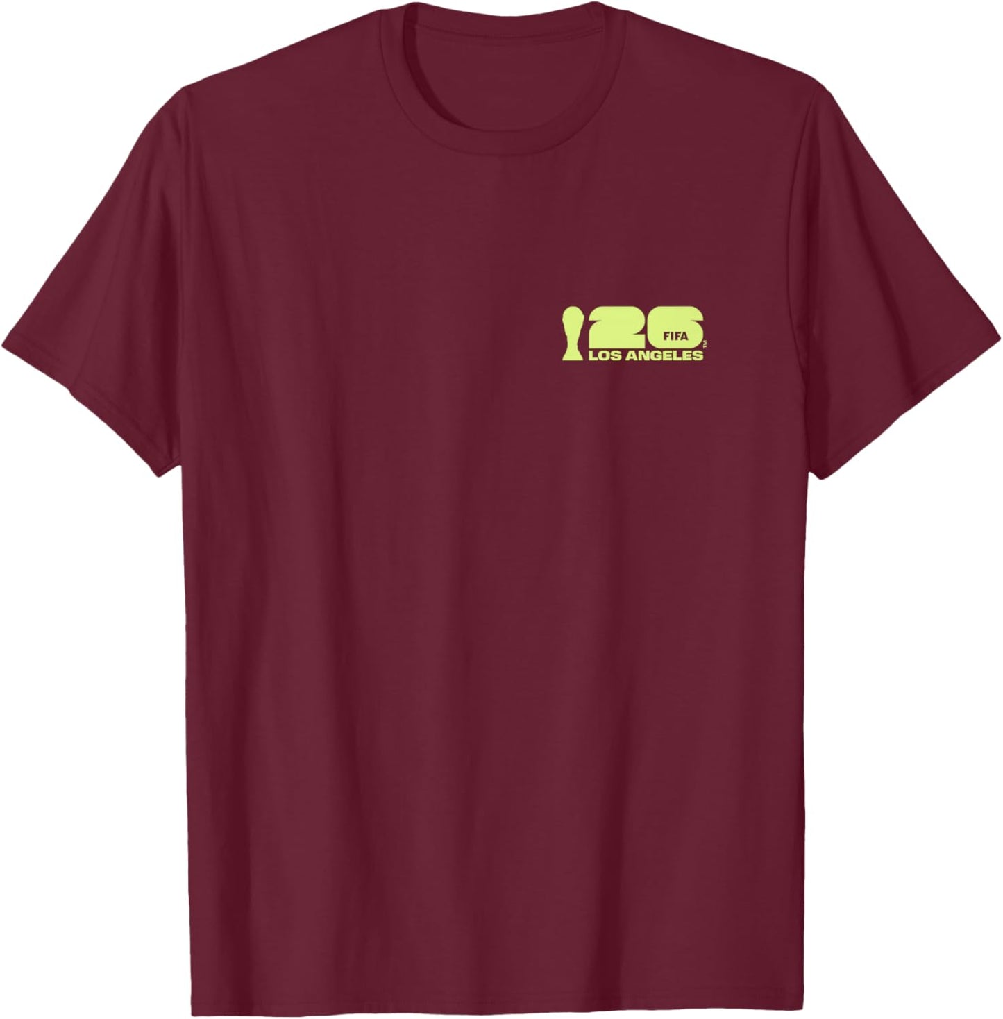 Kids FIFA World CUP26 Los Angeles Poster T-Shirt - T-Shirt | Maroon