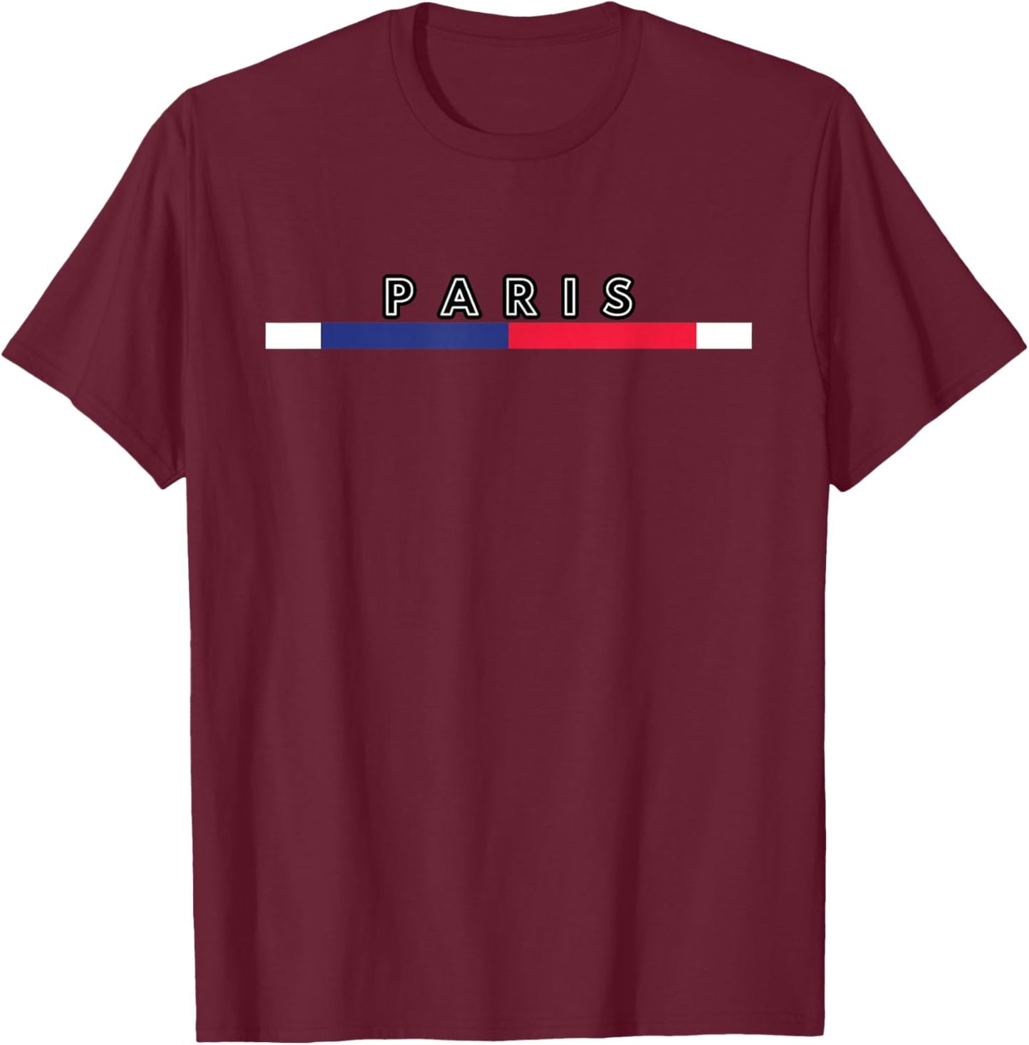 Paris France Flag Souvenirs Events Paris City of Love France T-Shirt - T-Shirt | Maroon