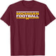 Michigan Wolverines Football Tackle Navy Officially Licensed T-Shirt - T-Shirt | Maroon