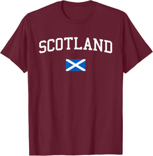 Scottish Flag Men Women Kids Scotland T-Shirt - T-Shirt | Maroon