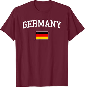 Deutschlandflagge Herren Damen Kinder Deutschland T-Shirt - T-Shirt | Maroon