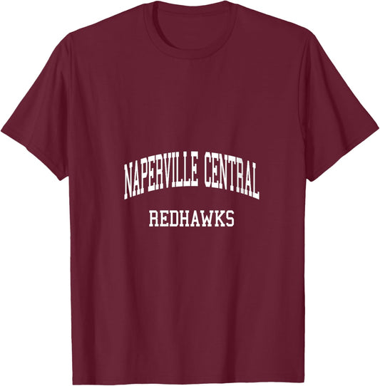 Naperville Central High School HS Naperville IL Retro Sports V-Neck T-Shirt - T-Shirt | Maroon
