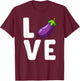 Eggplant Art Women Kids Veggie Vegetable Eggplant T-Shirt - T-Shirt | Maroon