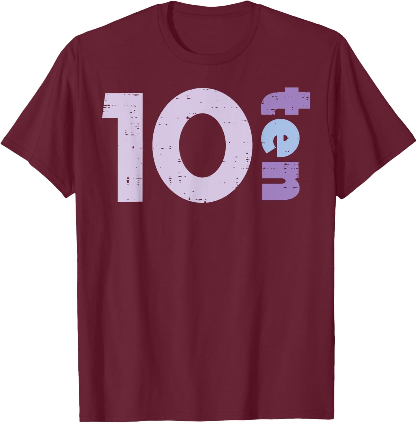 10th Birthday 10 Ten Years Old Tenth Bday Girls Boys Kids T-Shirt - T-Shirt | Maroon