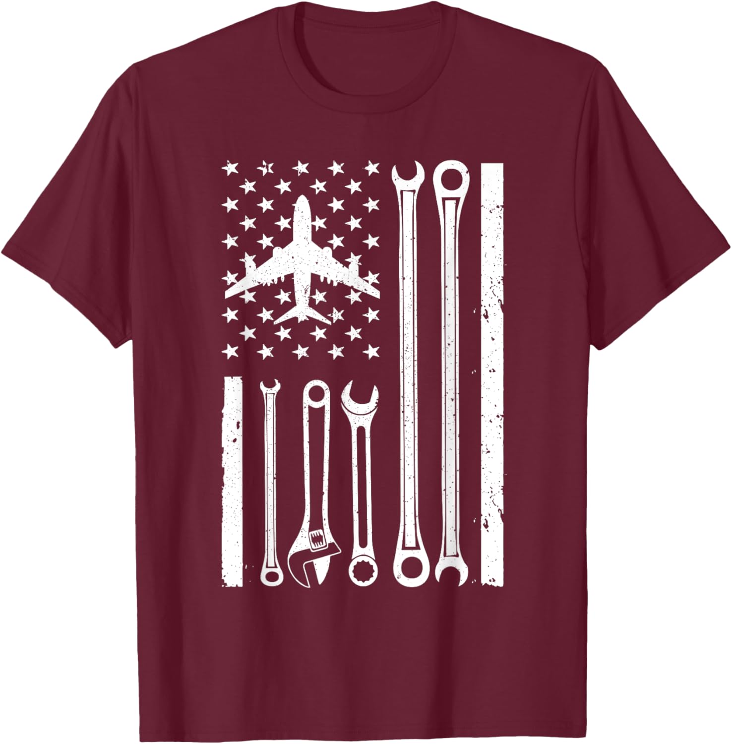 Cool Aircraft Mechanic Art Women Aircraft Technician T-Shirt - T-Shirt | Maroon