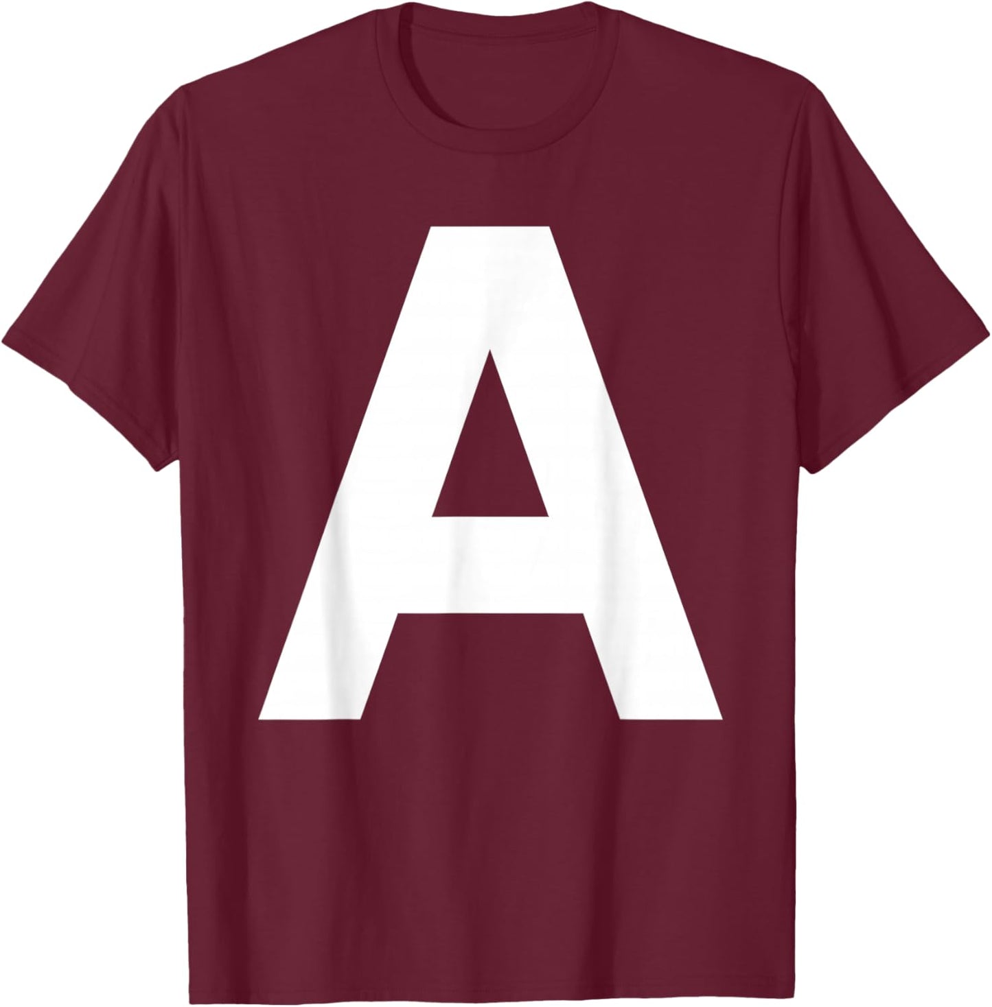 Letter A Group Matching Lazy Halloween Costume T-Shirt - T-Shirt | Maroon