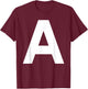 Letter A Group Matching Lazy Halloween Costume T-Shirt - T-Shirt | Maroon