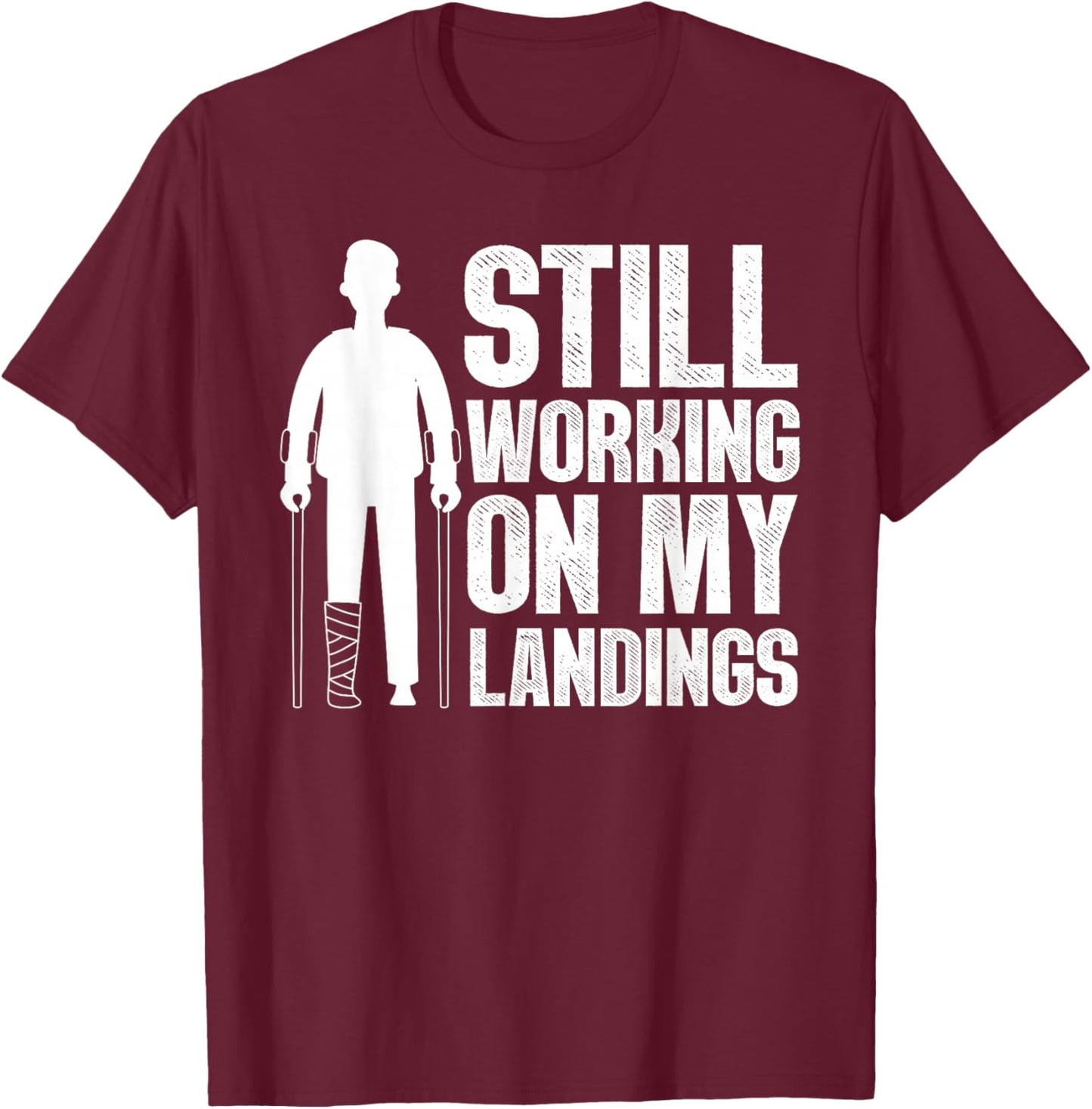 Cool Broken Leg Art Women Foot Ankle Knee Broken Leg T-Shirt - T-Shirt | Maroon