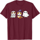 Cute Guinea Pig Halloween Costumes Mummy Witch Ghost T-Shirt - T-Shirt | Maroon