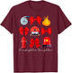 Firefighter Daughter Coquette Fire Daughter Fireman Daughter T-Shirt - T-Shirt | Maroon