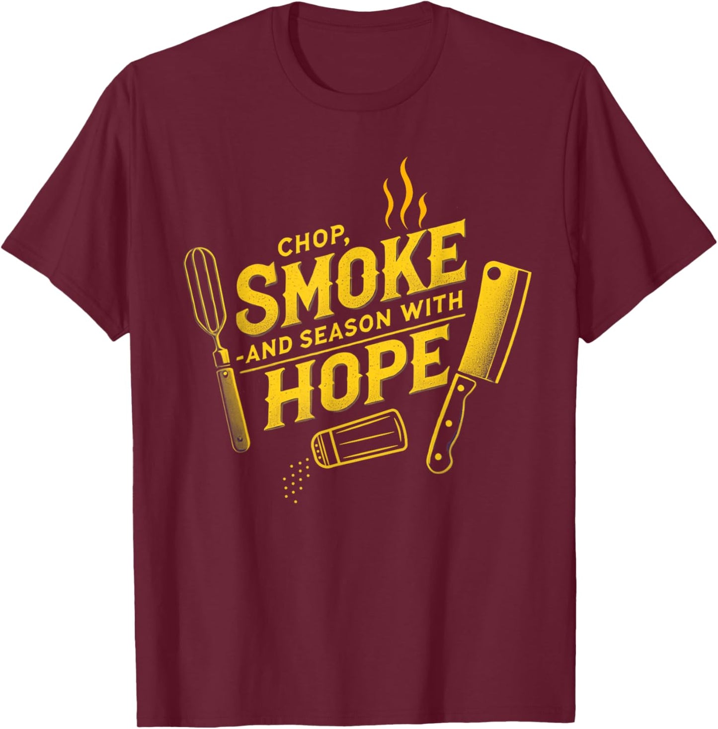 Funny BBQ Smoker Meat Smoking Tools Grilling Barbecue T-Shirt - T-Shirt | Maroon