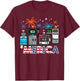 4th July Nurse Propofol Merica Scrub Top Patriotic Men Women T-Shirt - T-Shirt | Maroon