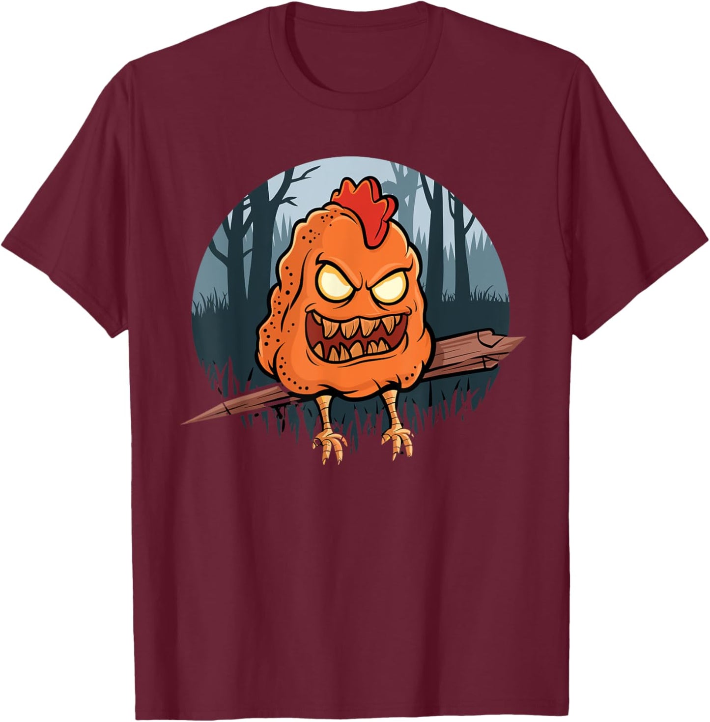 Chicken Nugget Halloween Costume Stuffed Chicken Nugget T-Shirt - T-Shirt | Maroon