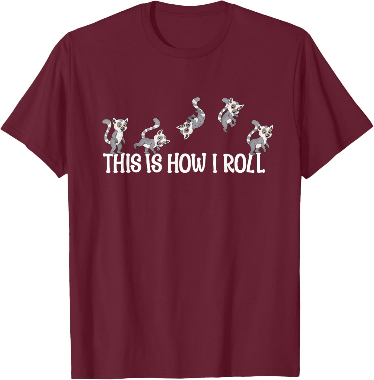 Lemur Lover Kids Madagascar Monkey Lemur T-Shirt - T-Shirt | Maroon