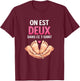 Pregnancy Announcement One Is Two in This T-Shirt - T-Shirt | Maroon