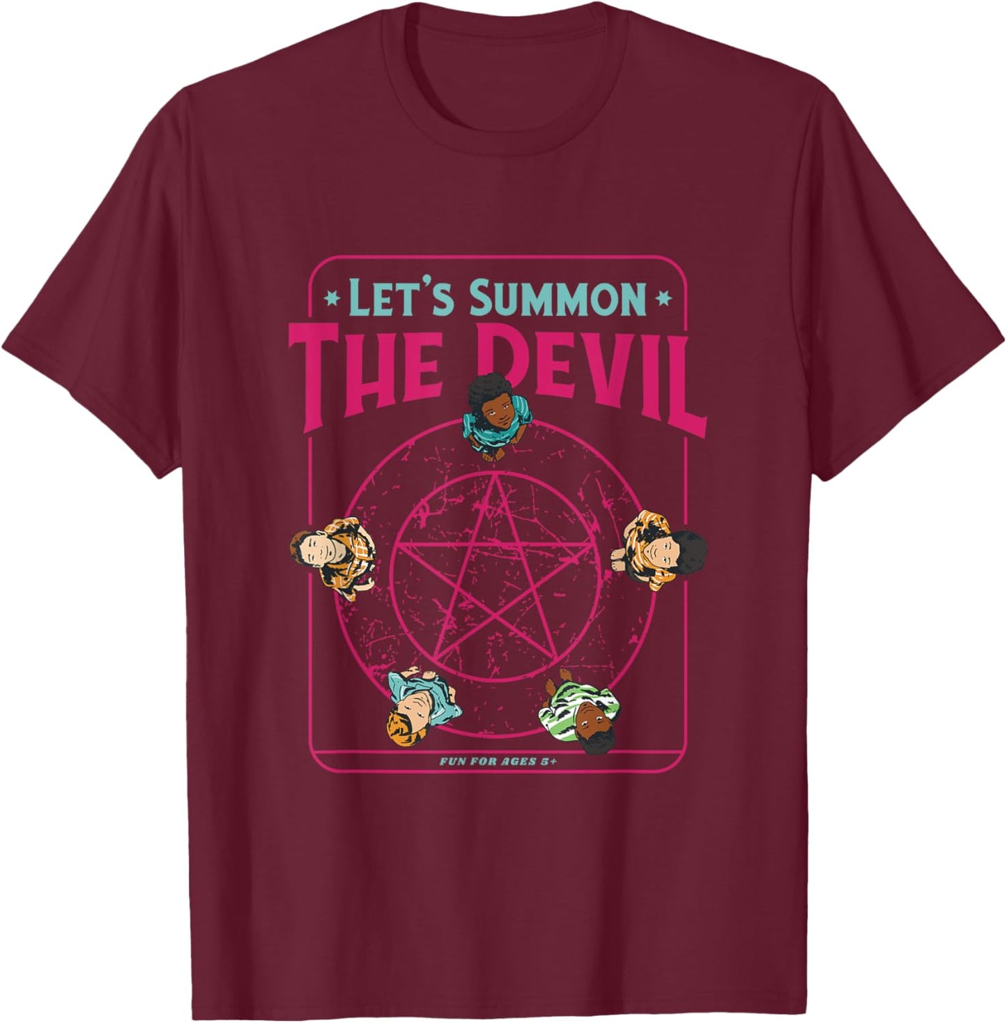 Funny Goth - Let Us Summon The Devil Game T-Shirt - T-Shirt | Maroon