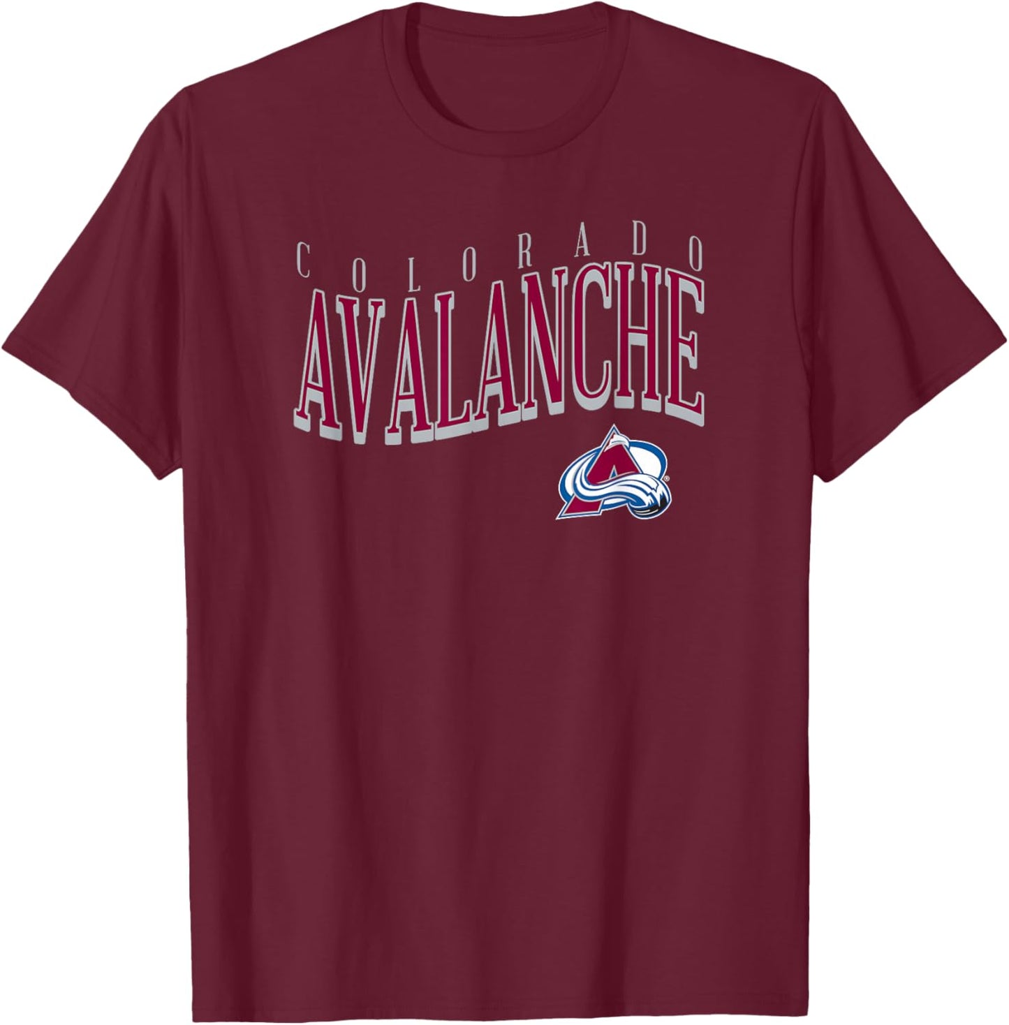 Colorado Avalanche Wave Navy Blue NHL Officially Licensed T-Shirt - T-Shirt | Maroon