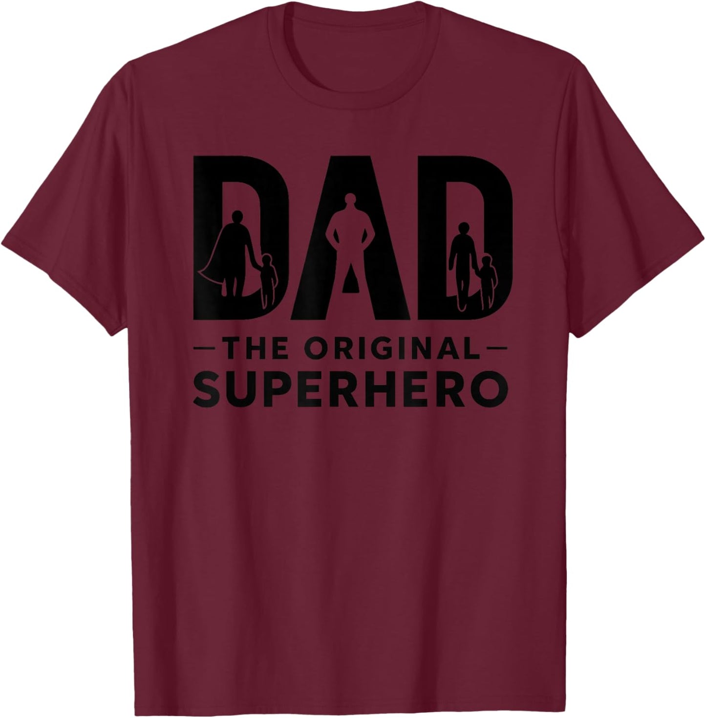 Superdad Papa Super-héros drôle T-Shirt - T-Shirt | Maroon