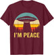 I Come In Peace im Peace Matching Couples Alien T-Shirt - T-Shirt | Maroon