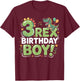 Three Rex Birthday Boy 3rd Birthday Dinosaur Third Year Old T-Shirt - T-Shirt | Maroon