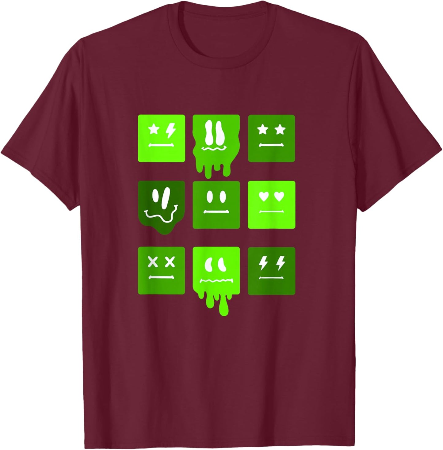 Green Moods Green Graphic T-Shirt - T-Shirt | Maroon