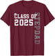 Stepdad Senior 2025 Proud Stepdad Of A Class Of 2025 T-Shirt - T-Shirt | Maroon