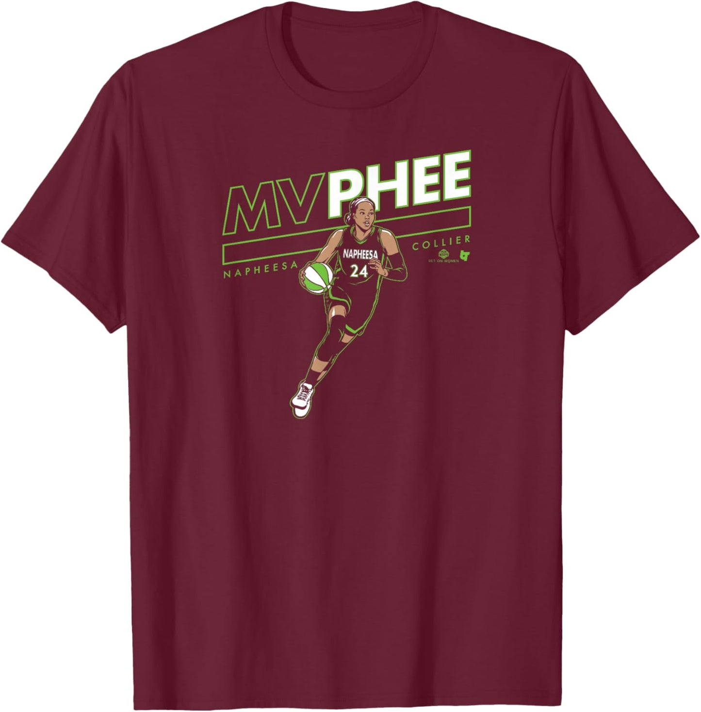 Napheesa Collier - MVPhee - Minnesota Basketball T-Shirt - T-Shirt | Maroon