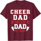 Cheer Dad Like A Regular Dad But Broke Cheerleader Dad T-Shirt - T-Shirt | Maroon