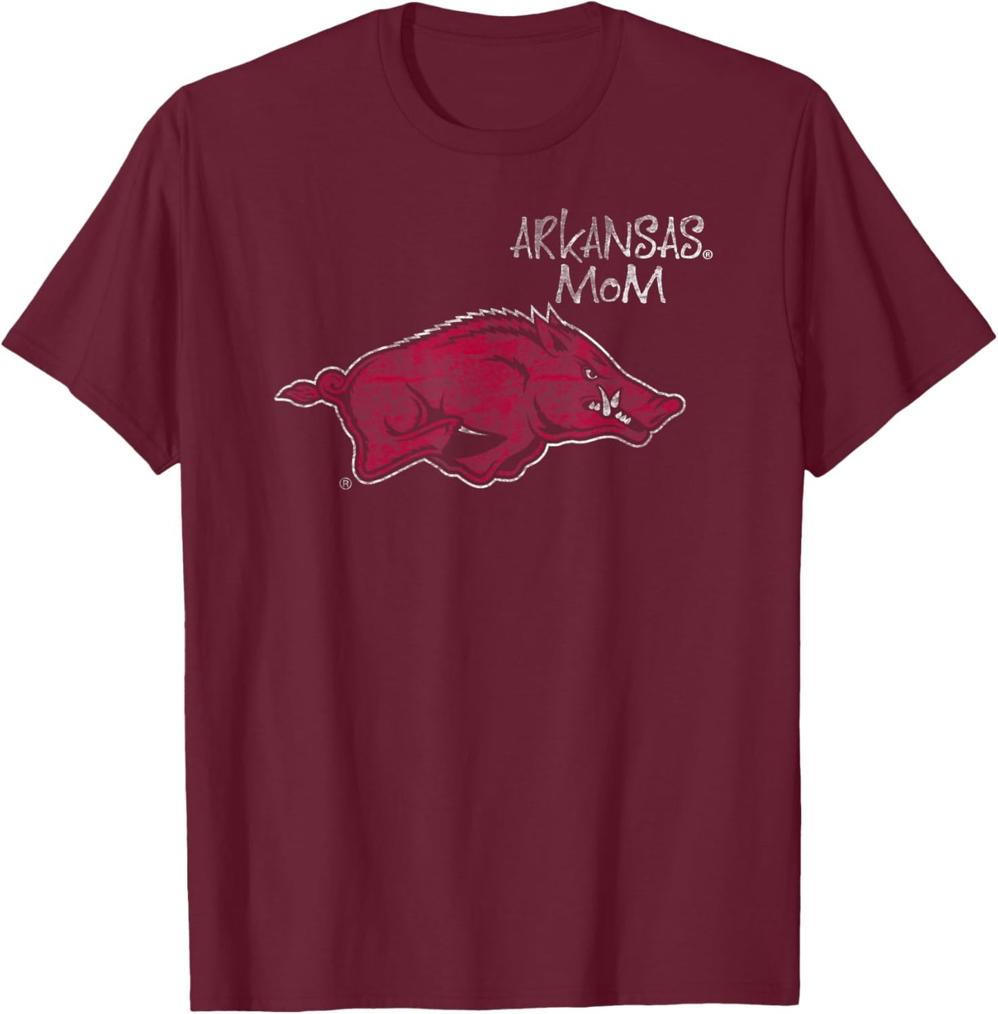 Arkansas Razorbacks Mom Vintage Cahoots Black T-Shirt - T-Shirt | Maroon