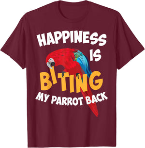 Cool Parrot Design Women Tropical Bird Parrot Lover T-Shirt - T-Shirt | Maroon