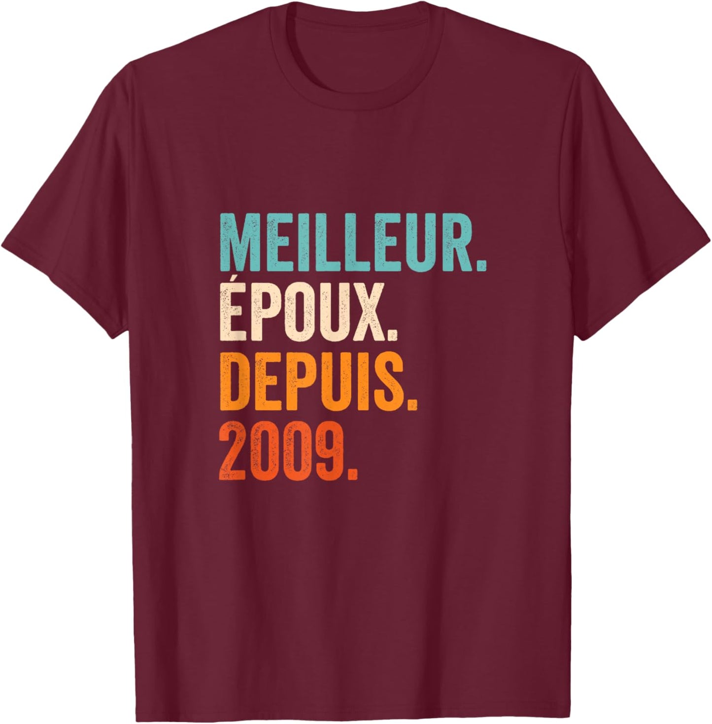 Best Husband Since 2009 | 17 Anniversary Wedding 17 Years T-Shirt - T-Shirt | Maroon