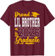 Lil Brother Senior 2026 Proud Lil Brother of A 2026 Graduate T-Shirt - T-Shirt | Maroon