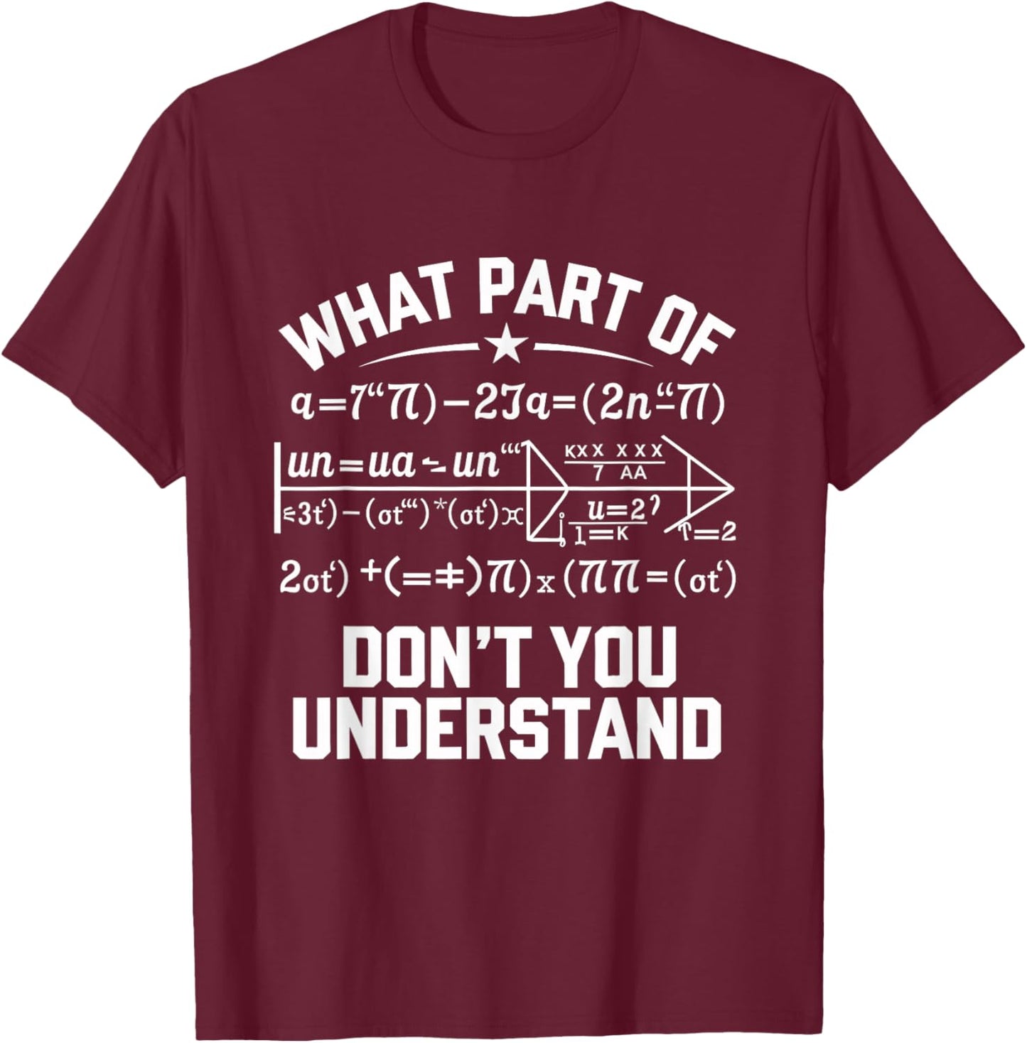 What Part Of Don't You Understand Math Teacher T-Shirt - T-Shirt | Maroon