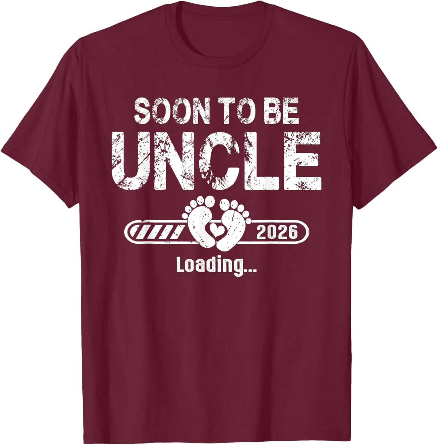 Soon to be Uncle est. 2026 Baby For New Uncle T-Shirt - T-Shirt | Maroon