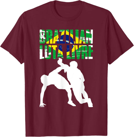 Luta Livre Awesome Brazilian Martial Arts Freestsyle Fighter T-Shirt - T-Shirt | Maroon