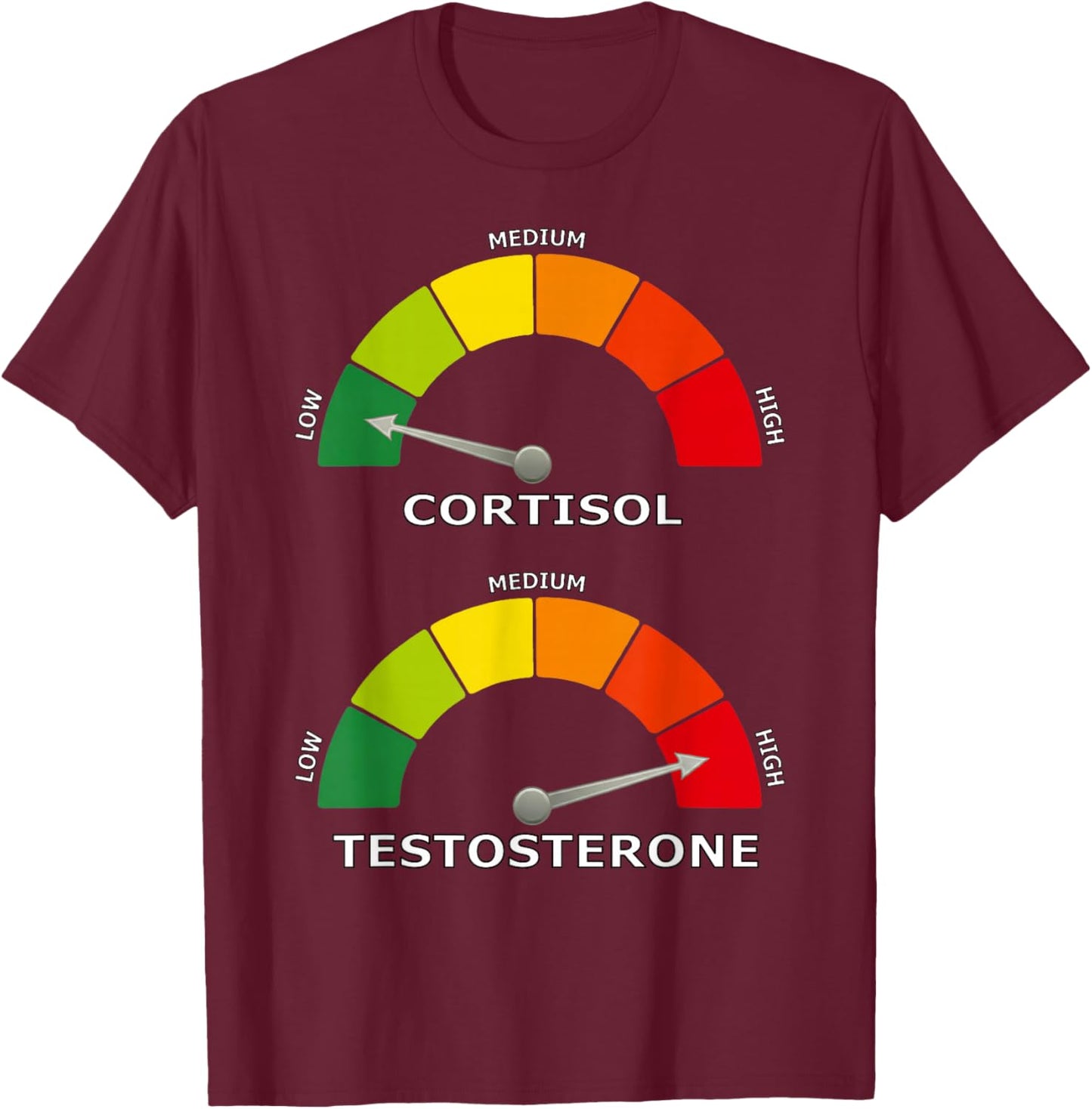 Low Cortisol High Testosterone Optimal Health T-Shirt - T-Shirt | Maroon