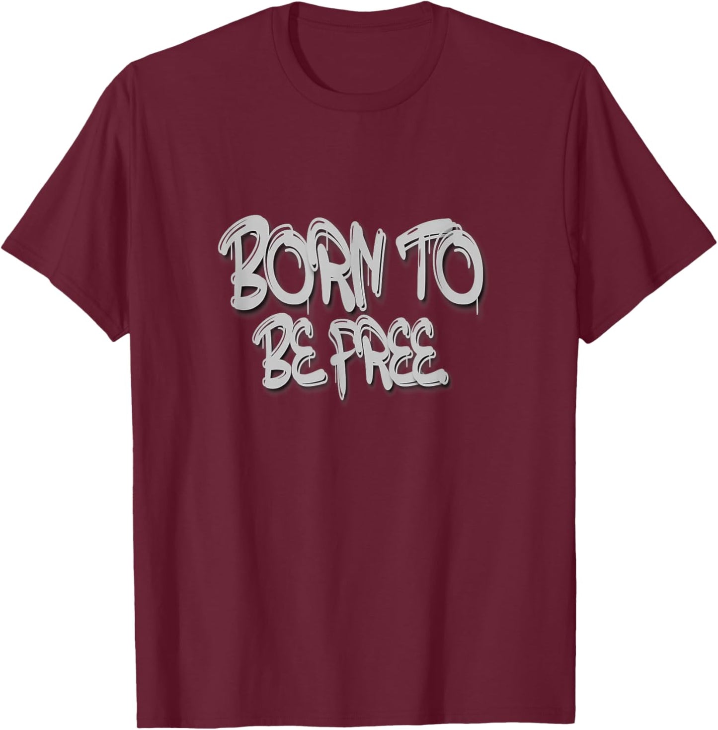 Urban Street Freedom Art T-Shirt - T-Shirt | Maroon