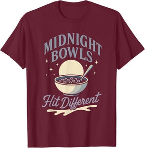 Adult Cereal Lover Late Night Snack Breakfast Culture Gift T-Shirt - T-Shirt | Maroon