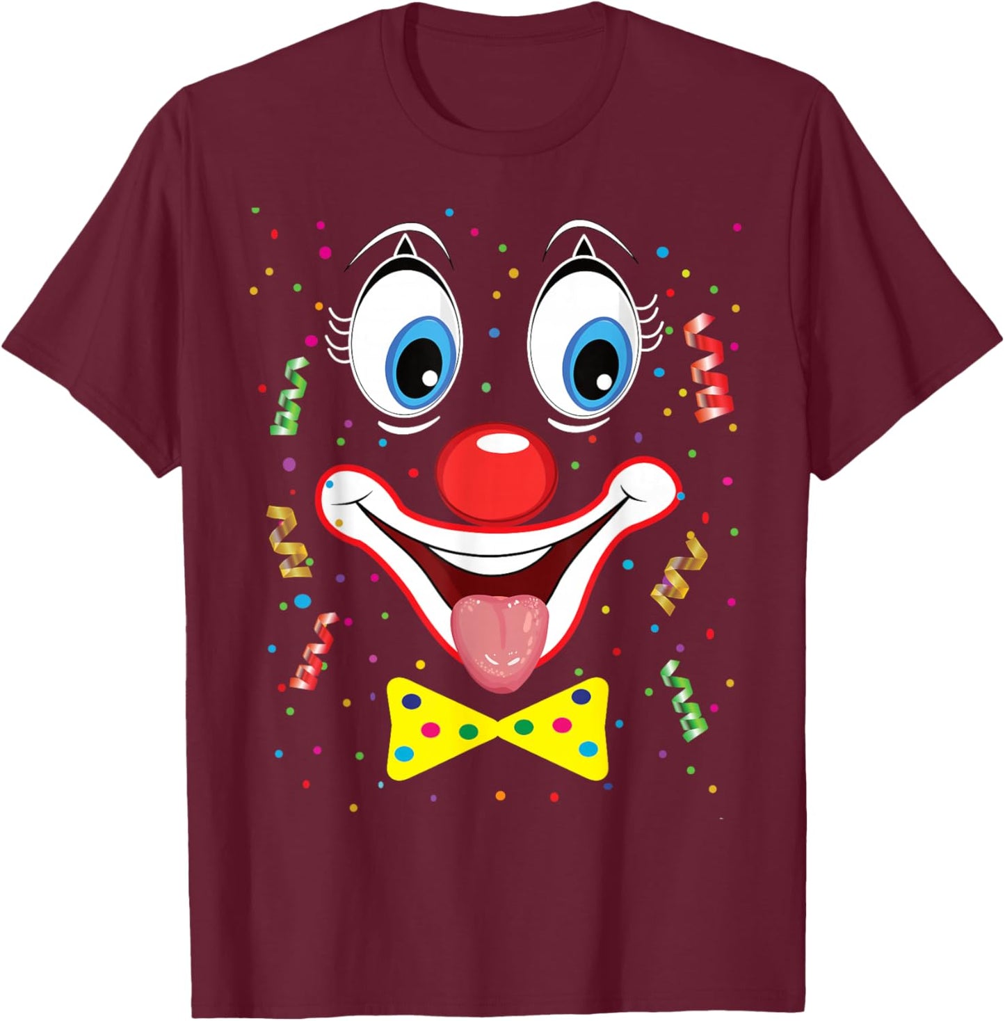 Clown Carnival Costume Carnival Clown Costume T-Shirt - T-Shirt | Maroon