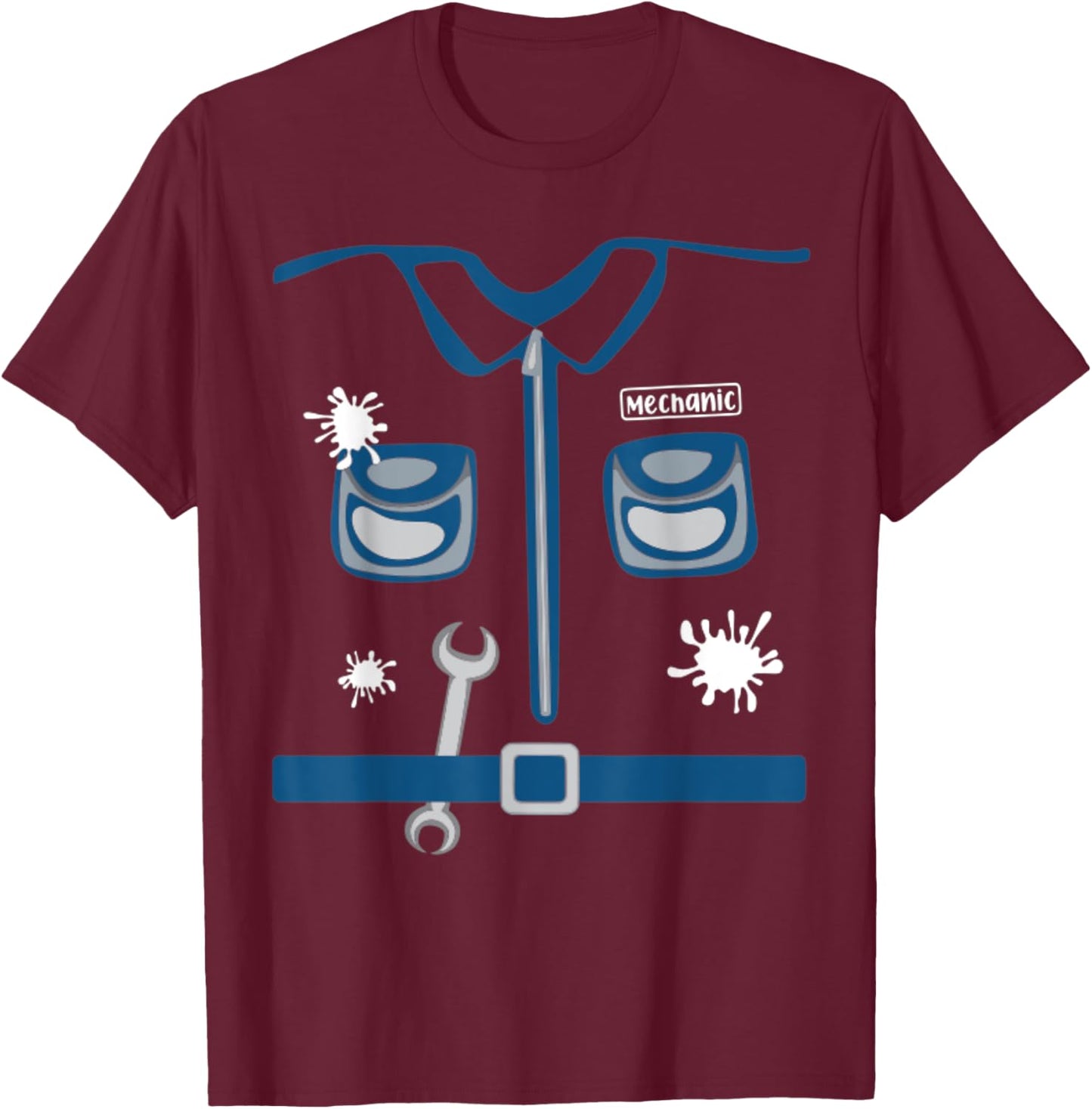 Future Mechanic Costume Halloween Workshop Career Day Kids T-Shirt - T-Shirt | Maroon
