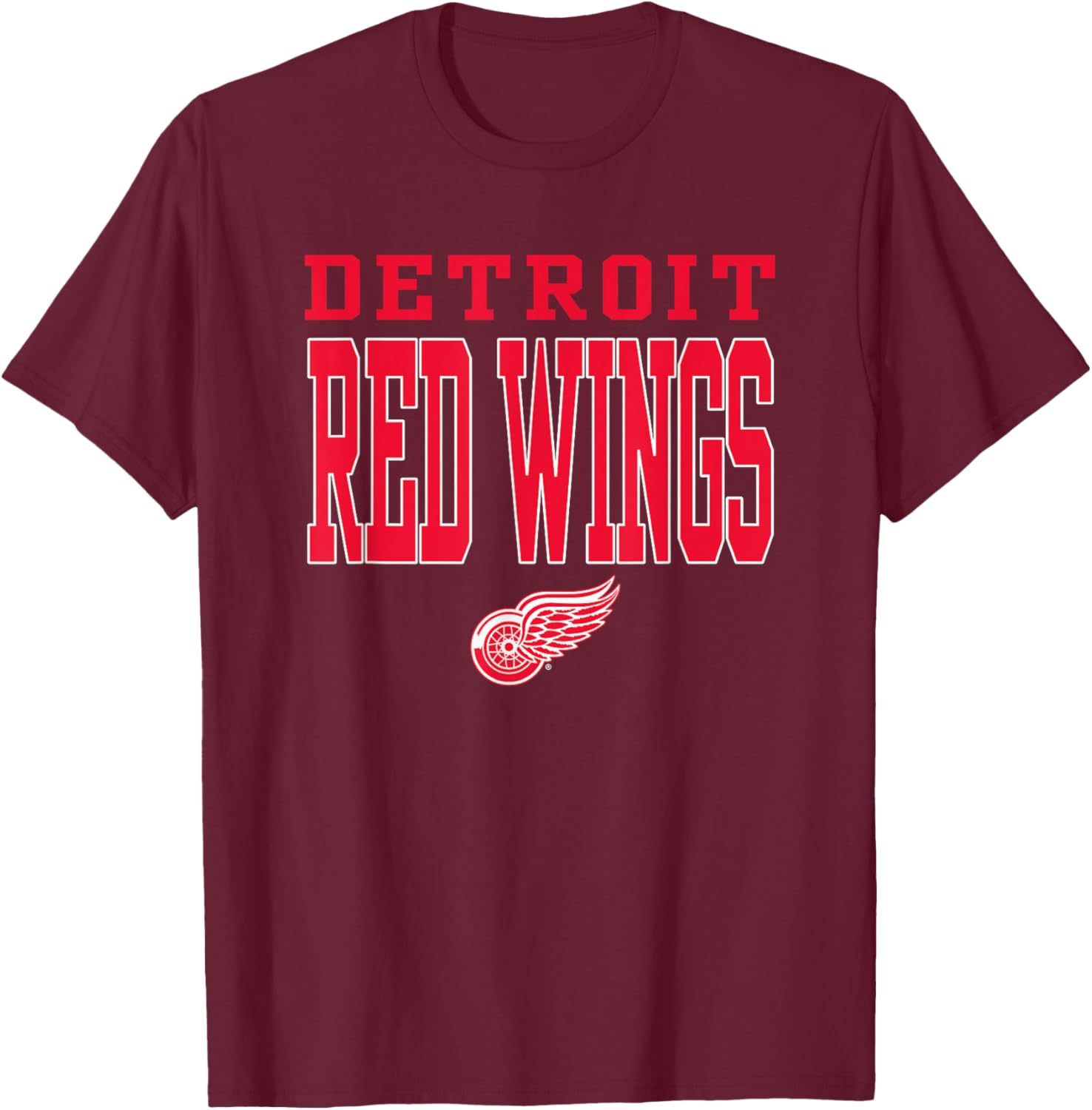 Detroit Red Wings Slap Shot NHL Officially Licensed T-Shirt - T-Shirt | Maroon