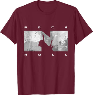 Rock N Roll Guitar T-Shirt - T-Shirt | Maroon