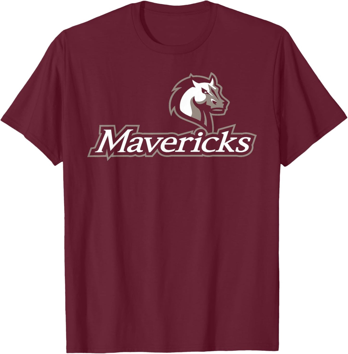 Mercy University Mavericks Mavs Logo T-Shirt - T-Shirt | Maroon