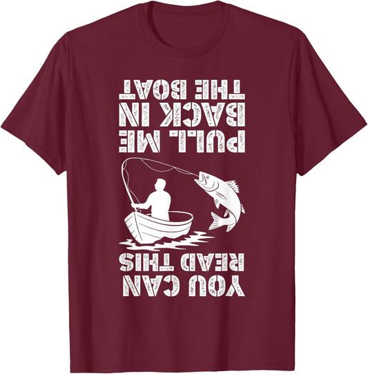 Funny Fishing Shirts Boys Dad Grandpa Fisherman T-Shirt - T-Shirt | Maroon