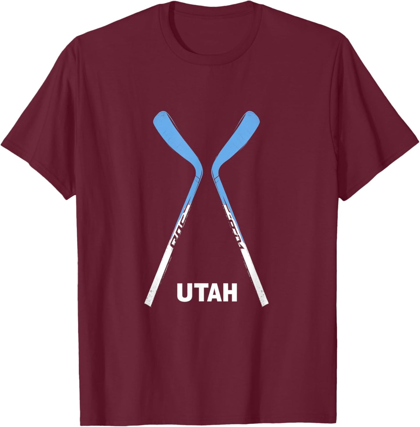 Utah Hockey Sticks T-Shirt - T-Shirt | Maroon