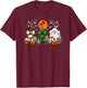 Three Halloween Poodles Cosplay Witch Zombie Boo Lover T-Shirt - T-Shirt | Maroon