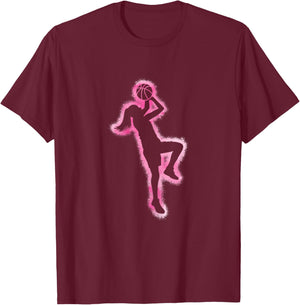 Cute Basketball Girl Basketball Player Women Girls Kids T-Shirt - T-Shirt | Maroon