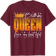 Birthday Queen Living My Best Life Bday Party Woman Girls T-Shirt - T-Shirt | Maroon