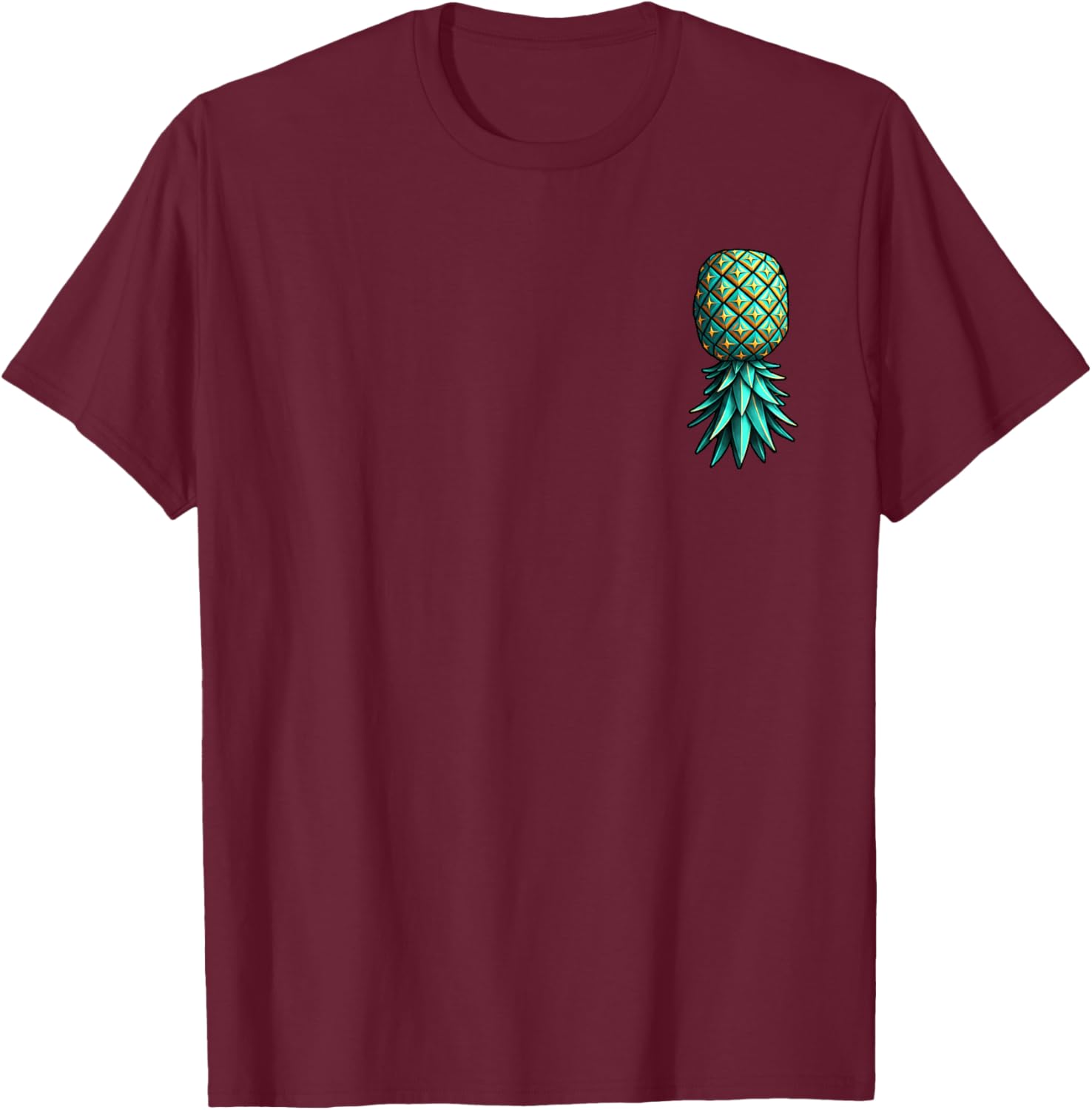 Secret Order - Upside Down Pineapple Alternative Lifestyle T-Shirt - T-Shirt | Maroon